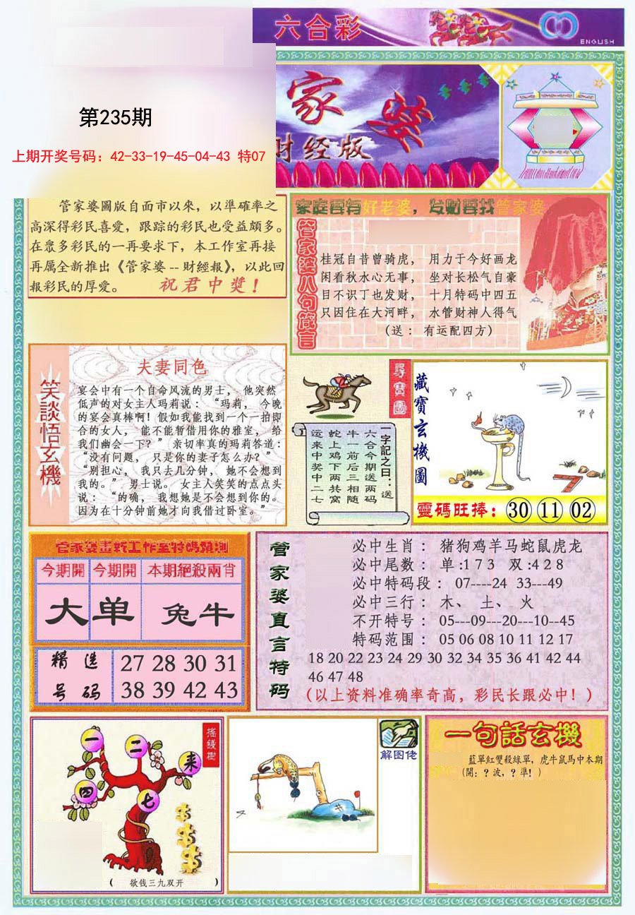 2024235期管家婆财经版