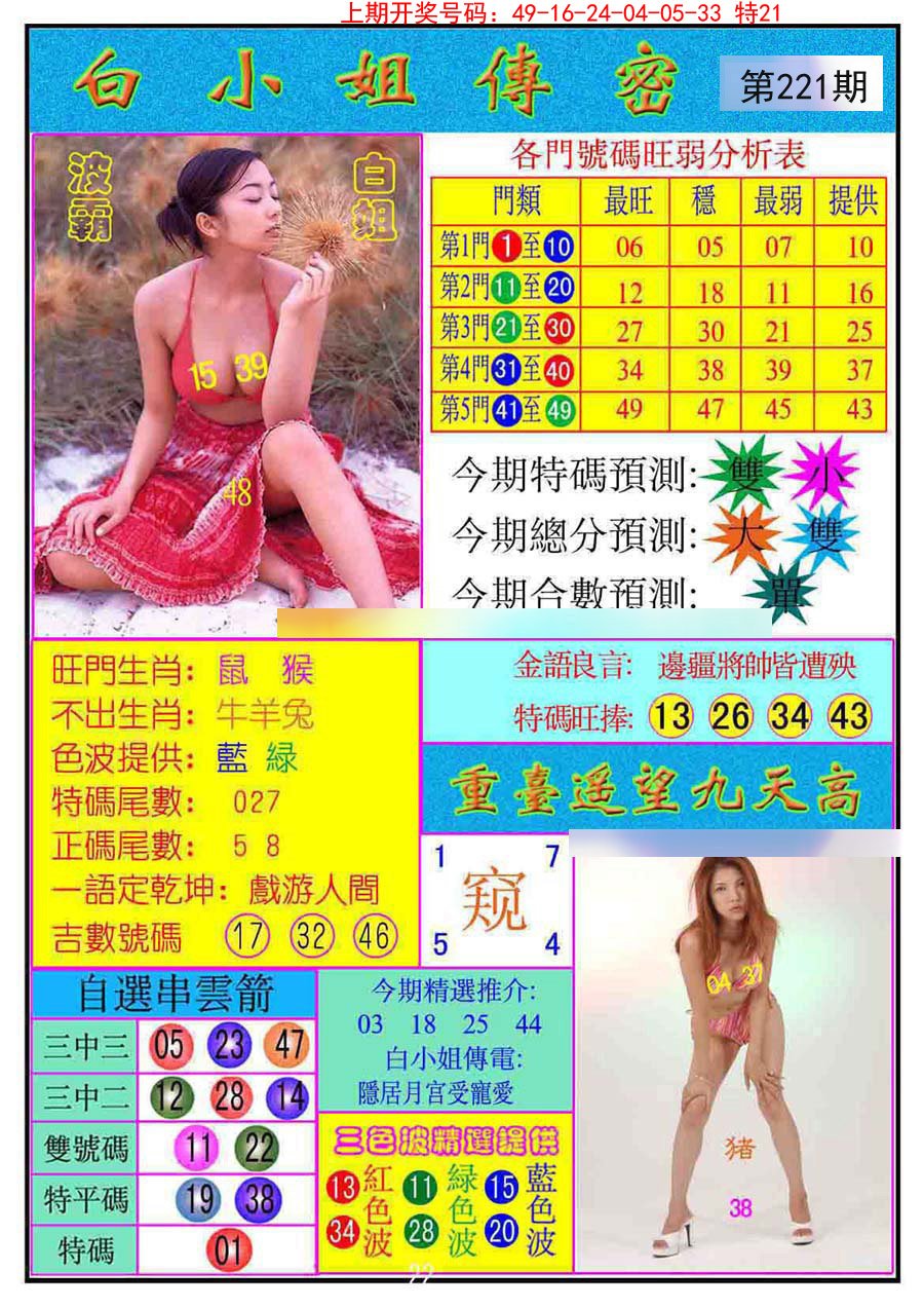 2024221期白小姐传密