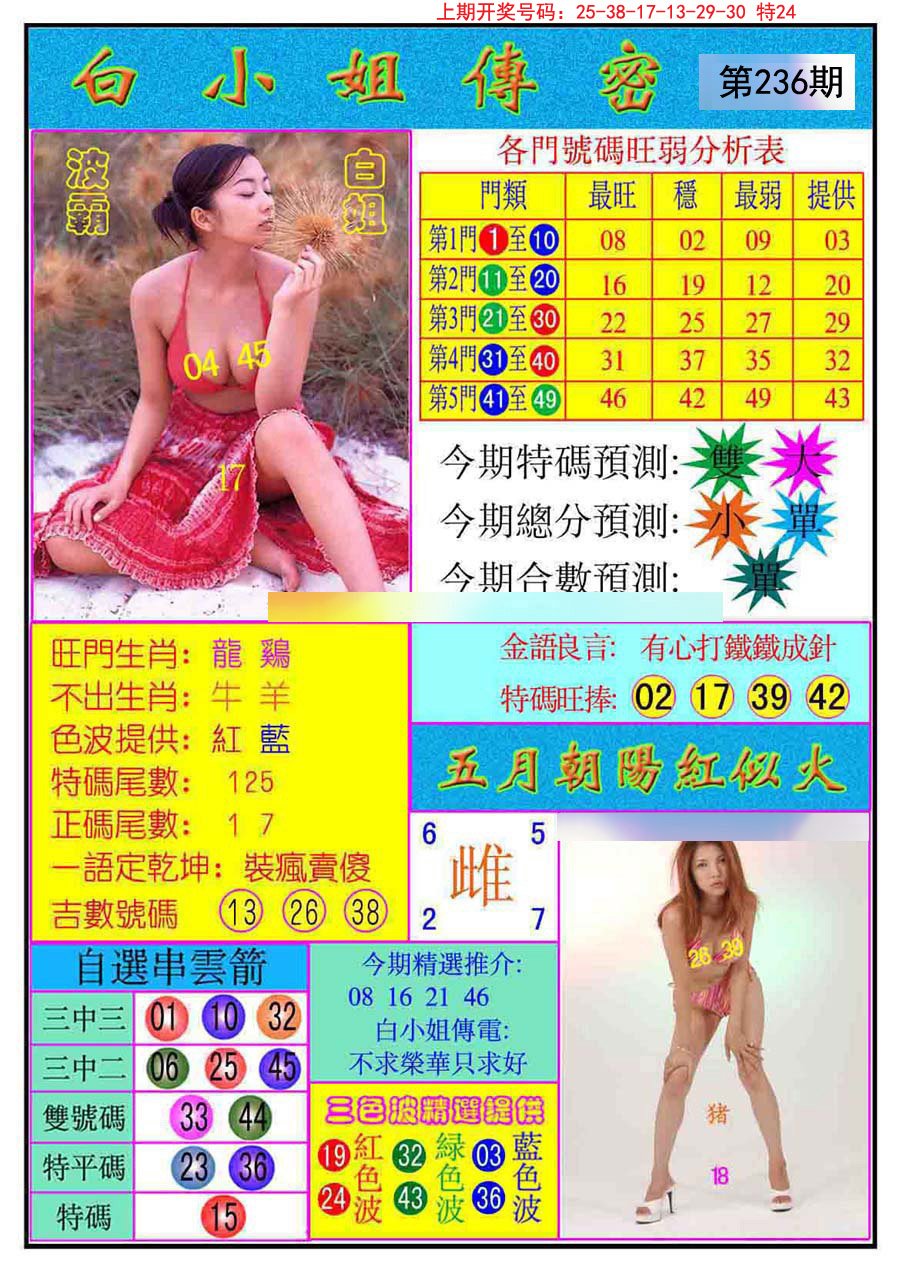 2024236期白小姐传密
