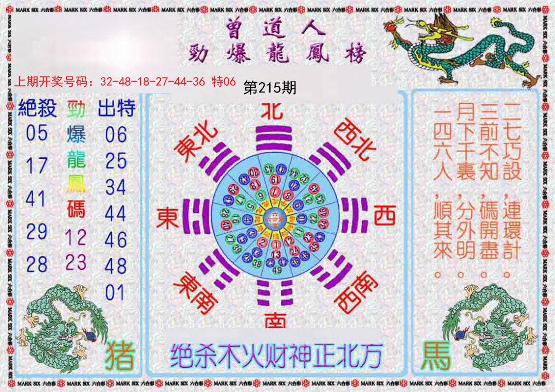 2024215期曾道人劲爆龙凤榜