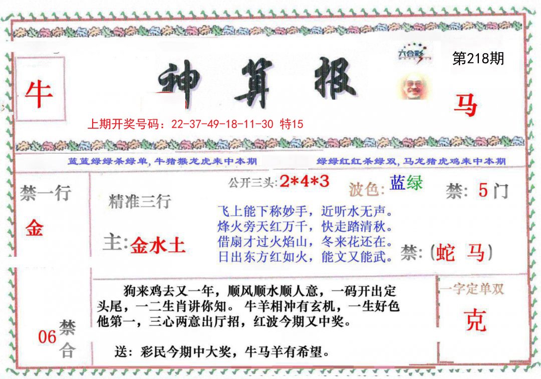 2024218期神算报