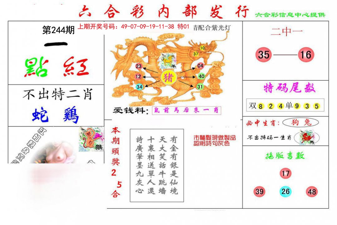 2024244期一点红