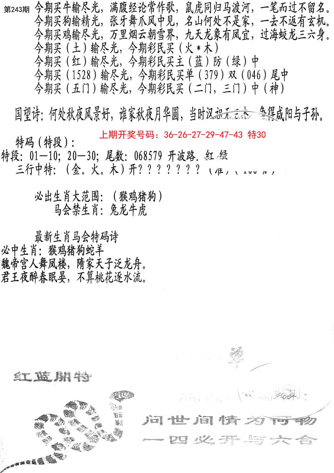 2024243期蛇报B
