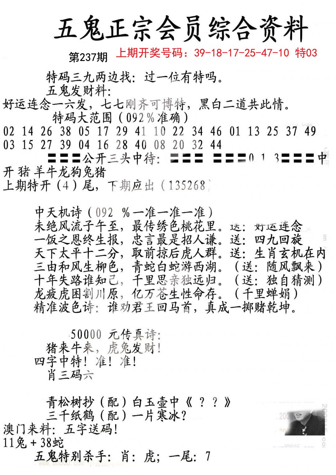 2024237期蛇报A