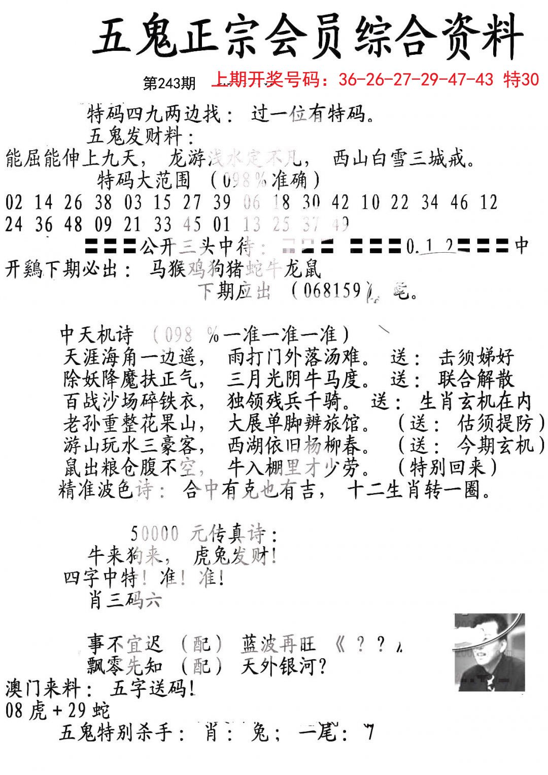 2024243期蛇报A