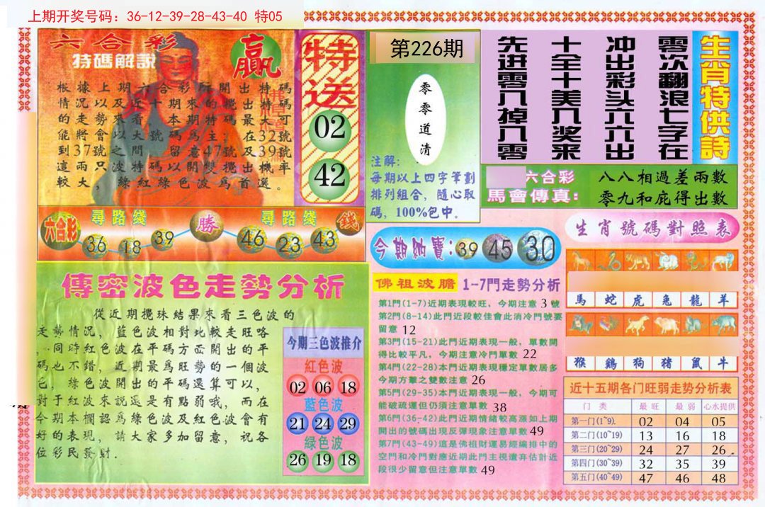 2024226期白小姐三点传密B