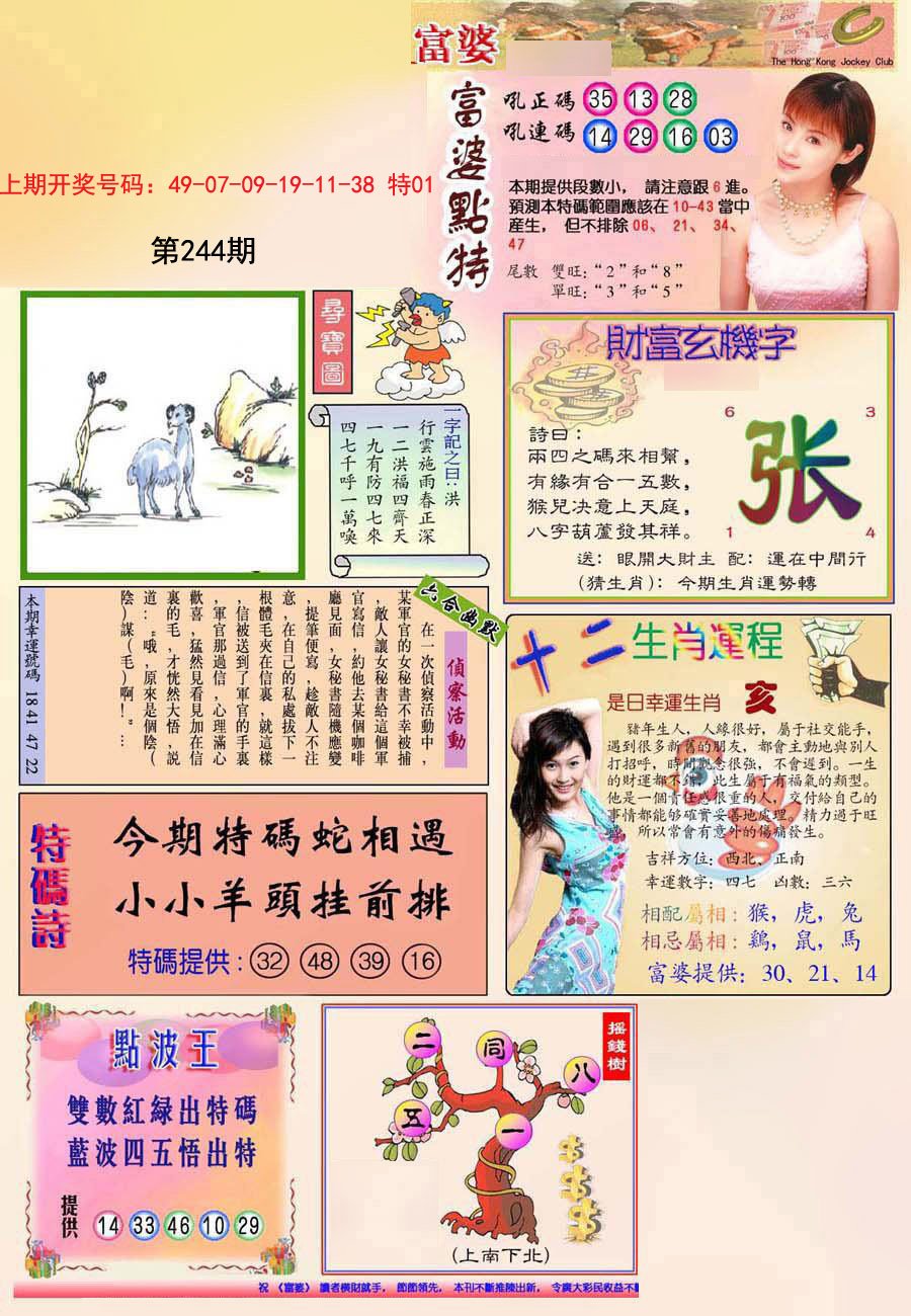 2024244期(新版)富婆
