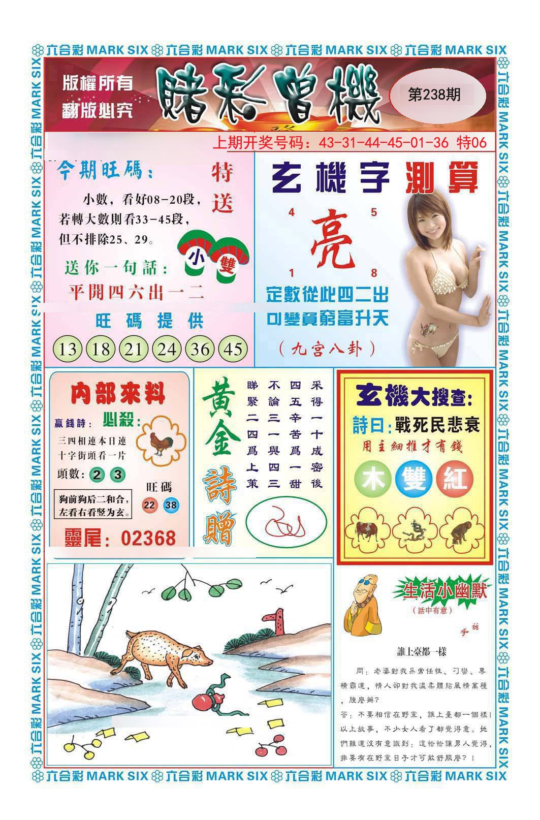 2024238期赌彩曾机