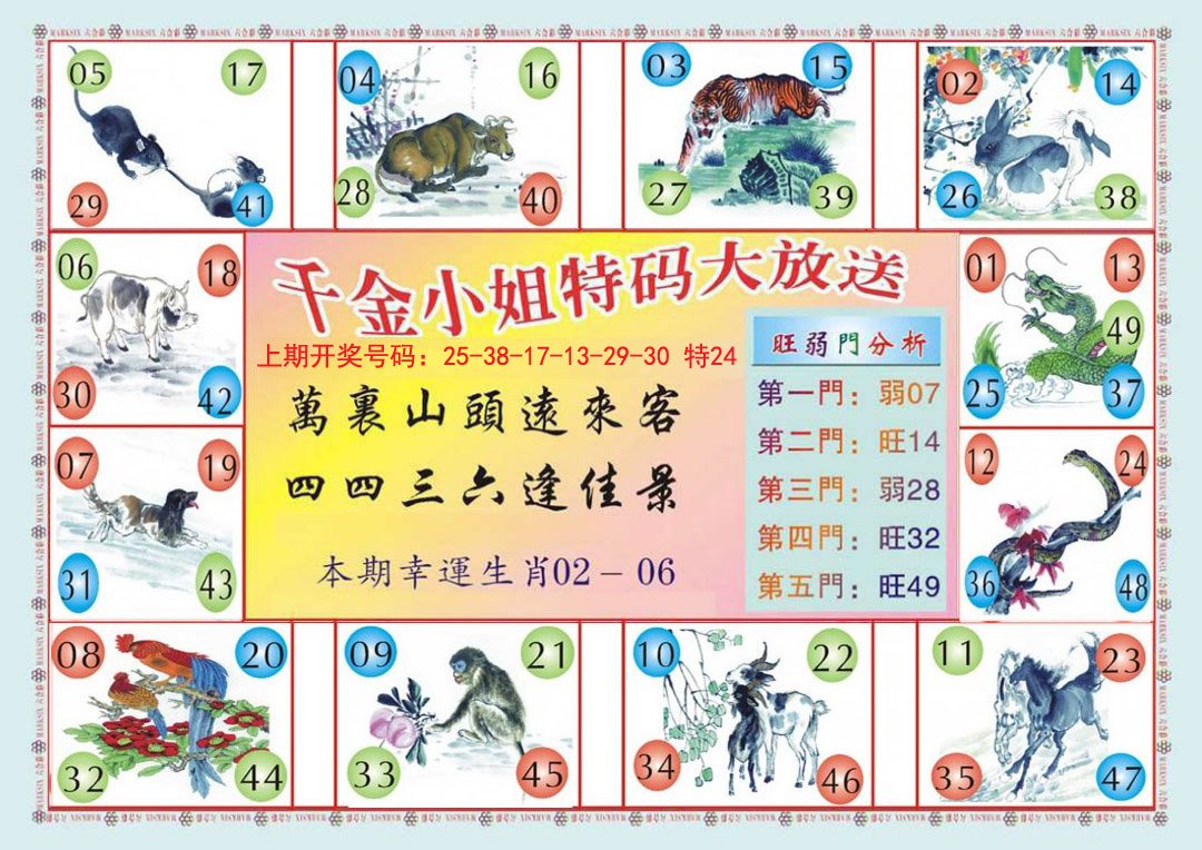 2024236期(新版)千金小姐B