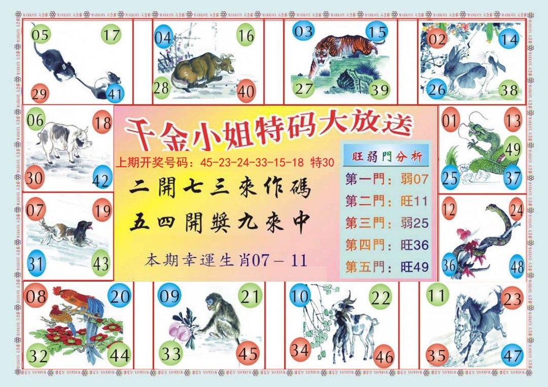2024224期(新版)千金小姐B