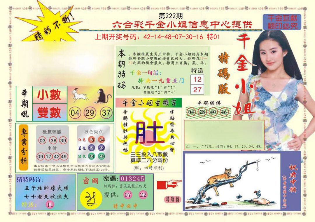 2024222期(新版)千金小姐A