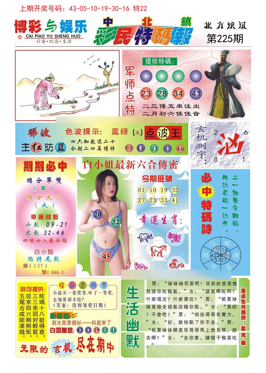 2024225期中北彩民特码报