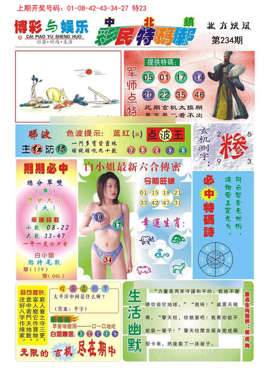 2024234期中北彩民特码报