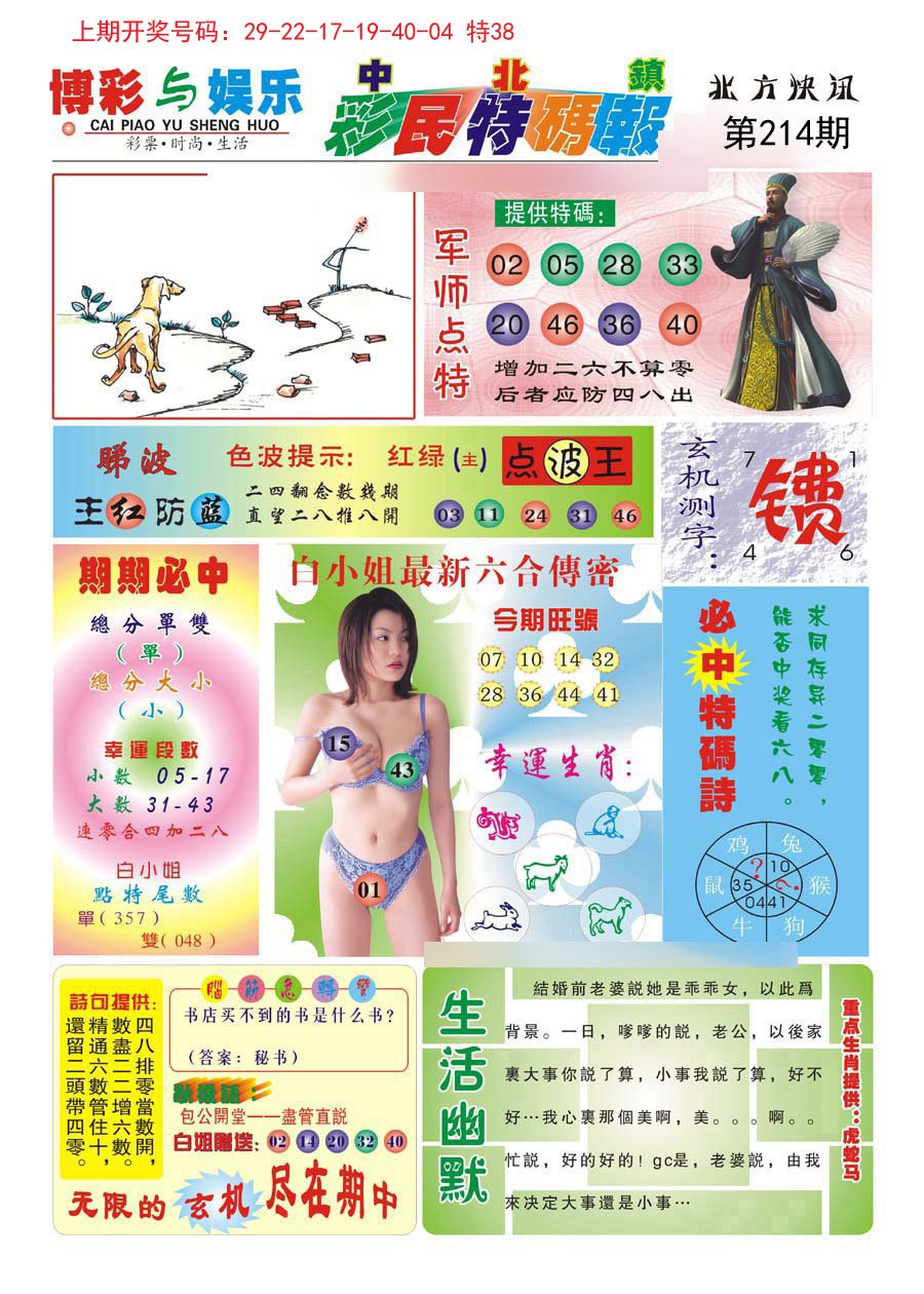 2024214期中北彩民特码报