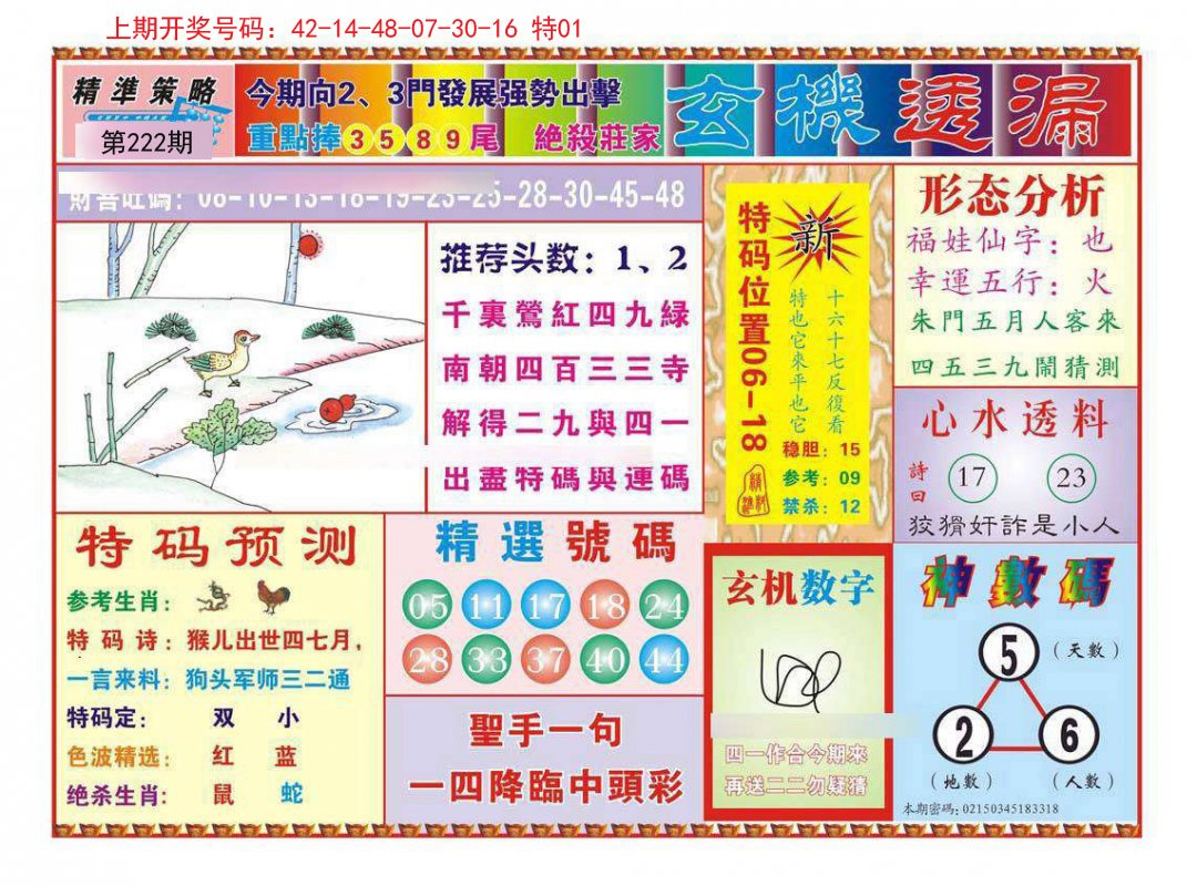 2024222期玄机透漏