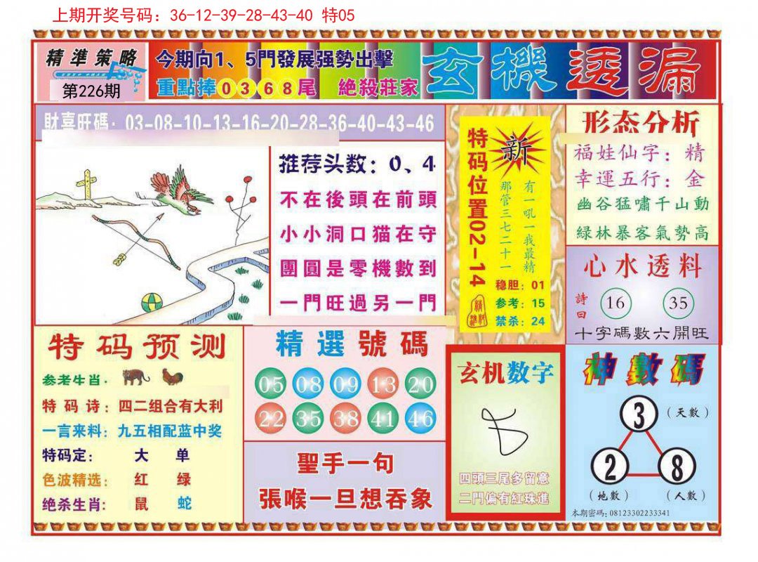 2024226期玄机透漏