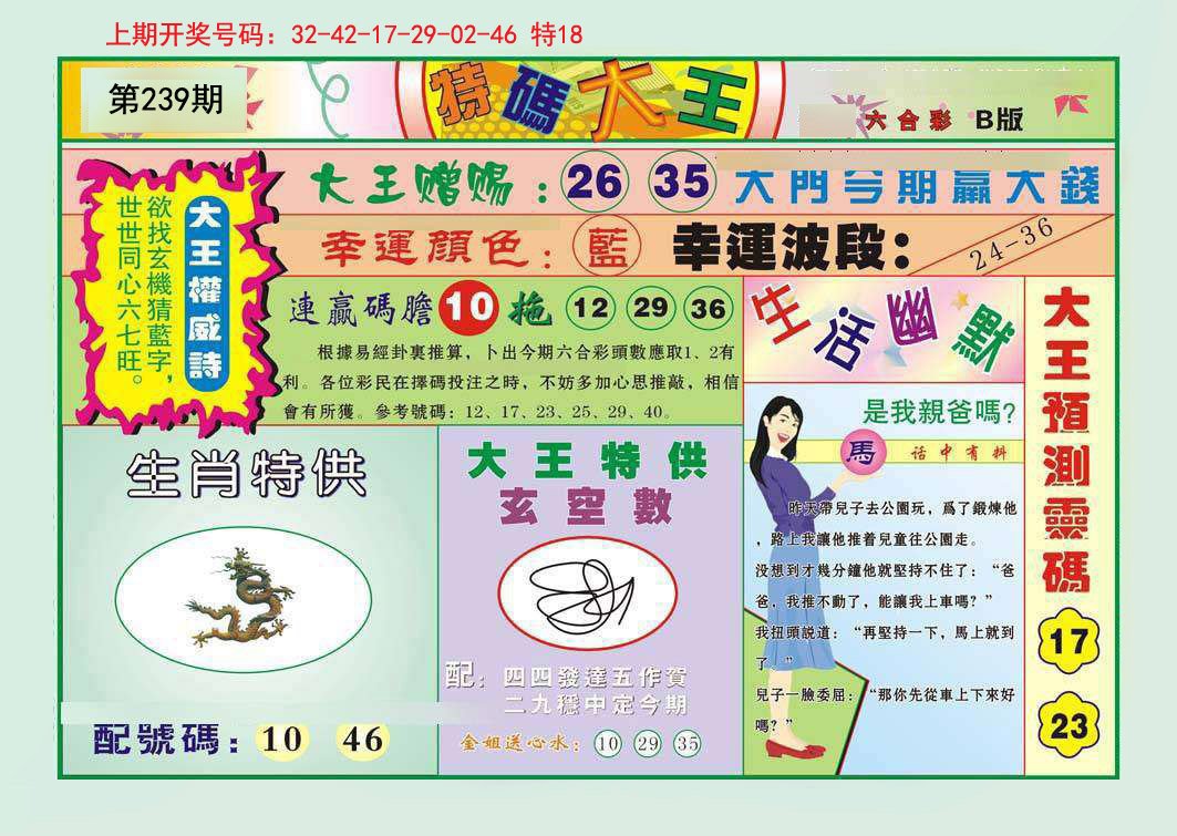 2024239期特码大王B