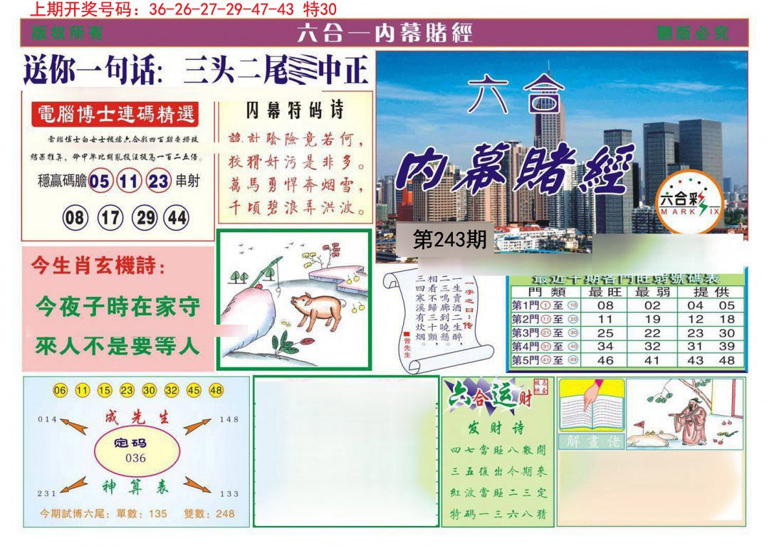 2024243期内幕赌经