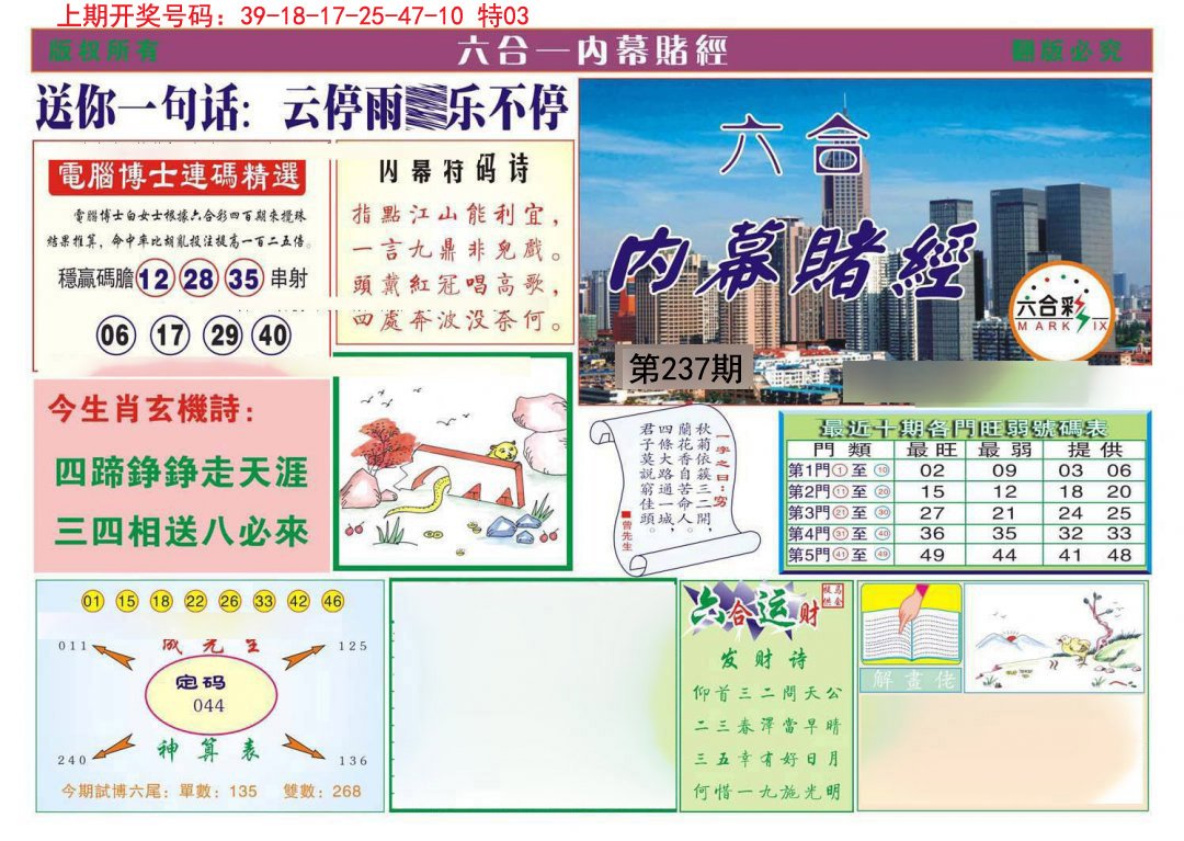 2024237期内幕赌经