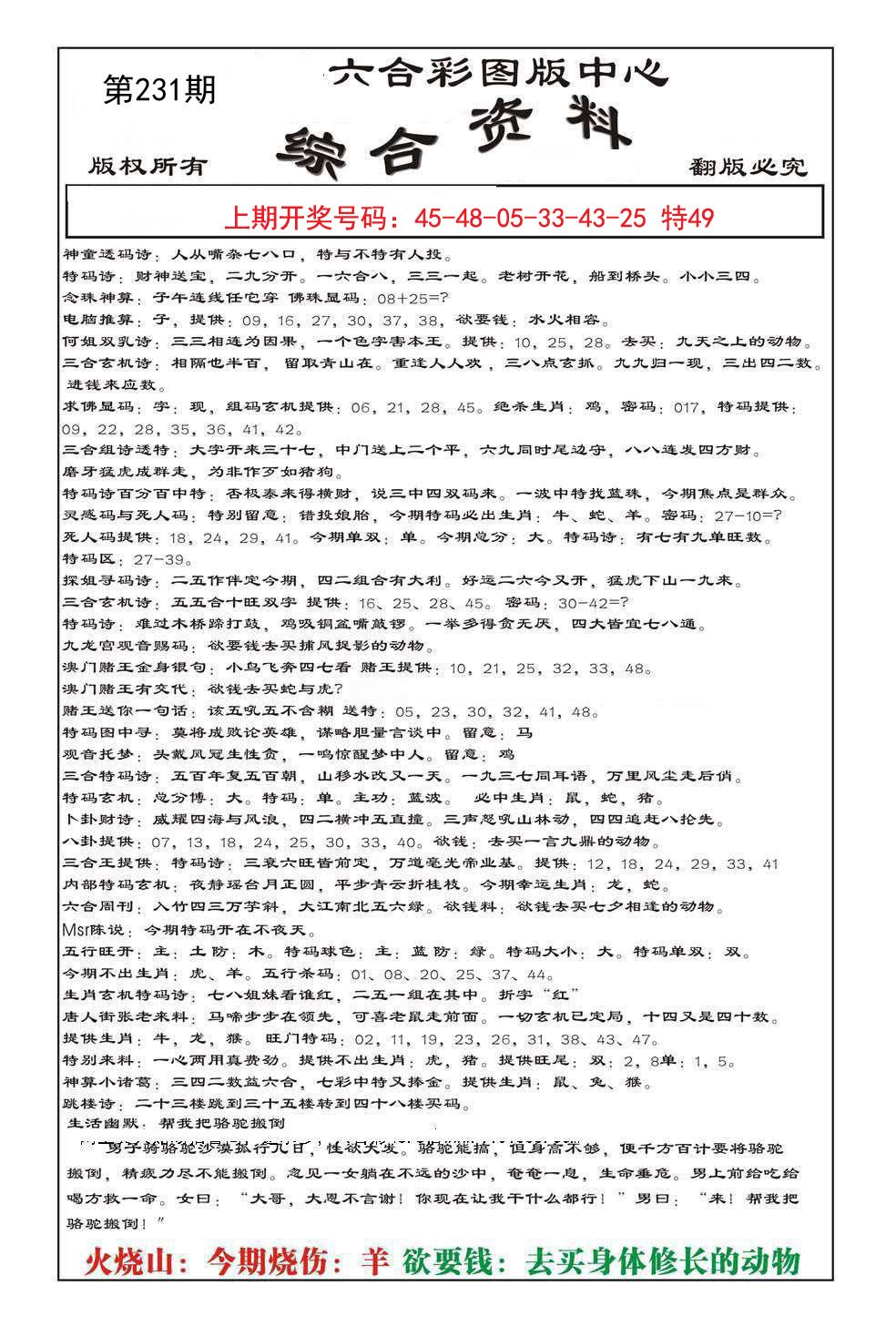 2024231期内部综合资料