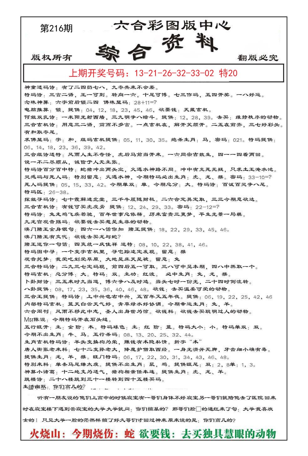 2024216期内部综合资料