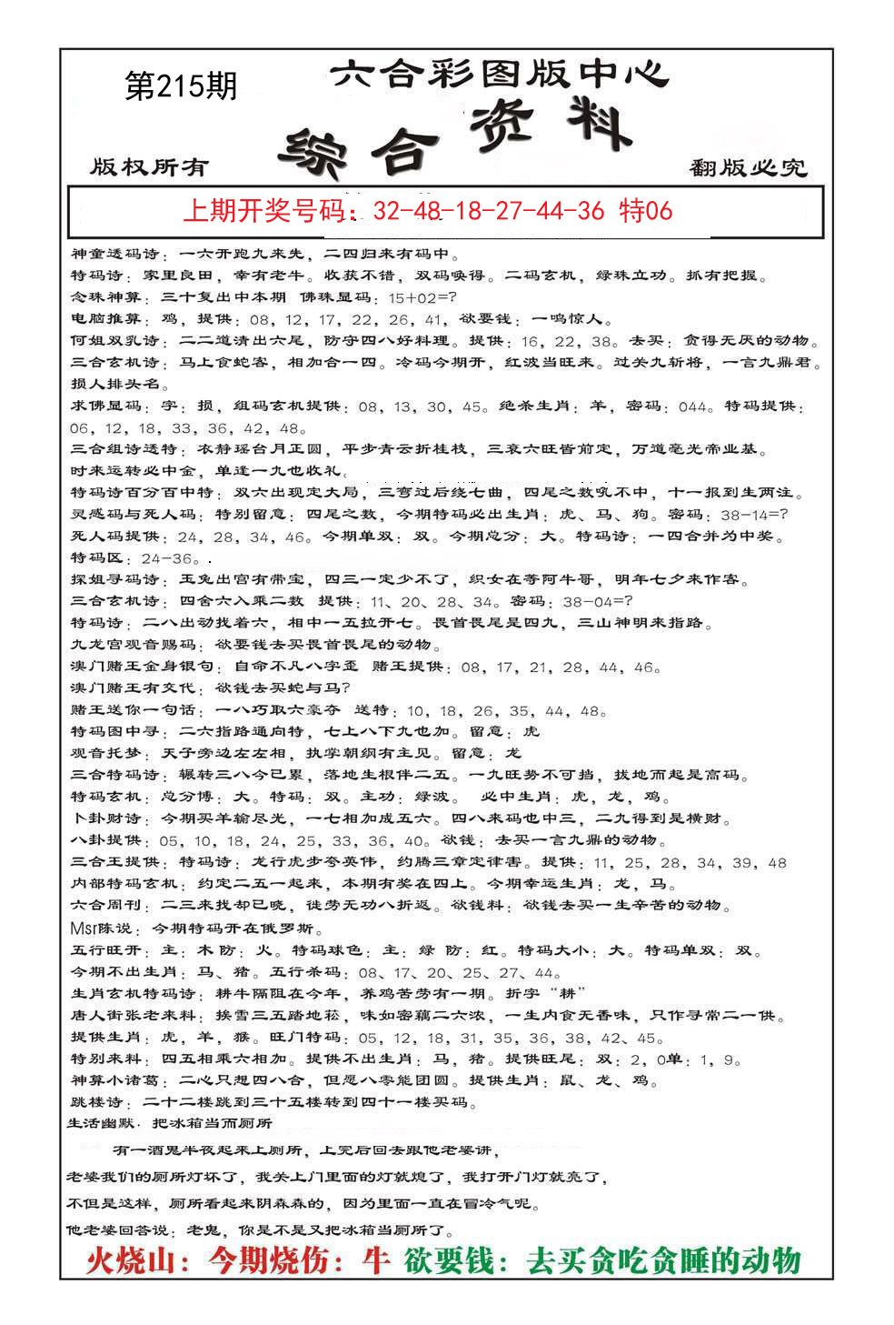 2024215期内部综合资料