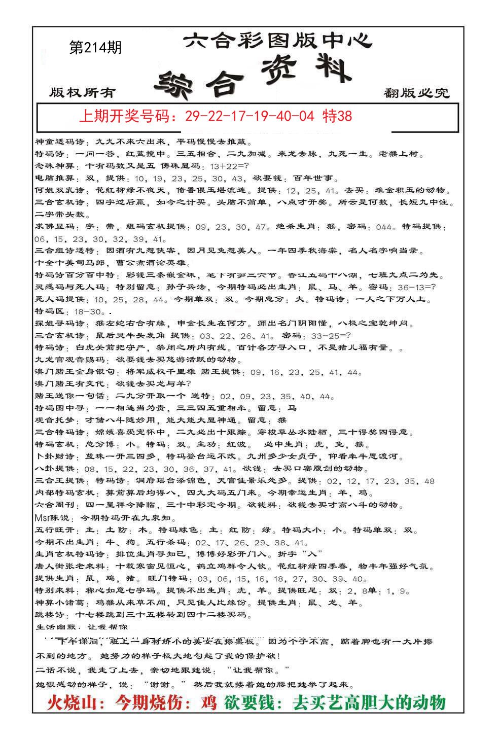 2024214期内部综合资料