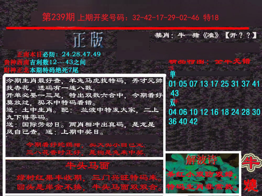 2024239期新港内幕