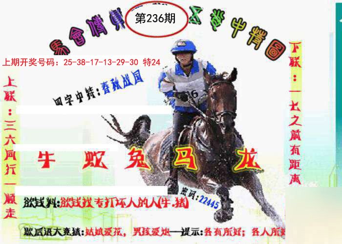 2024236期马会传真-五肖料