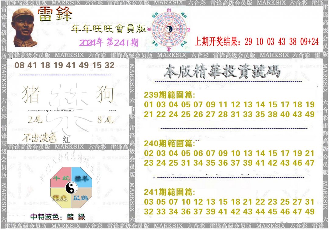 2024241期雷锋鼠年旺旺版