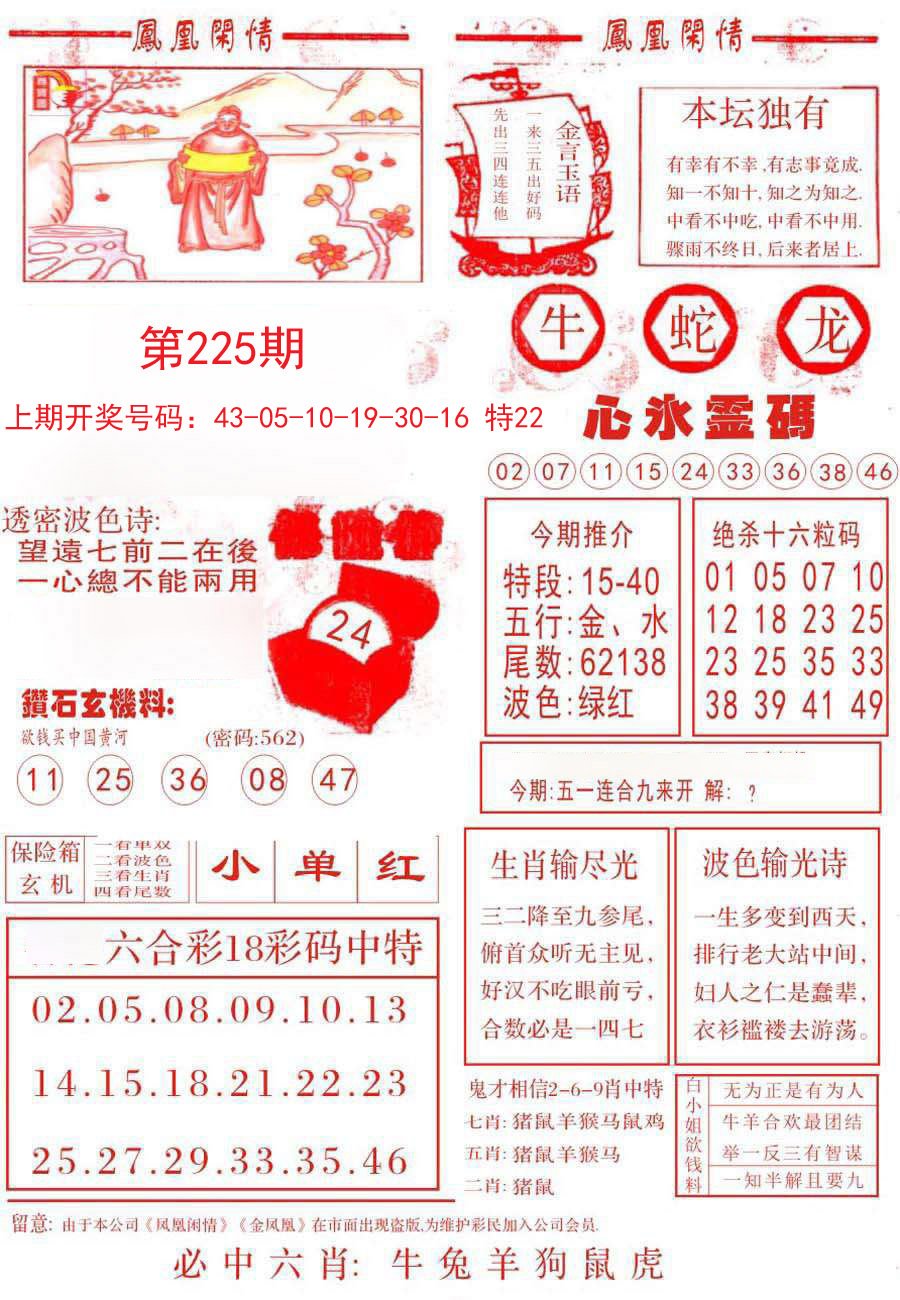 2024225期凤凰闲情B