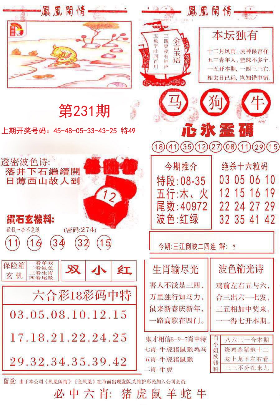 2024231期凤凰闲情B