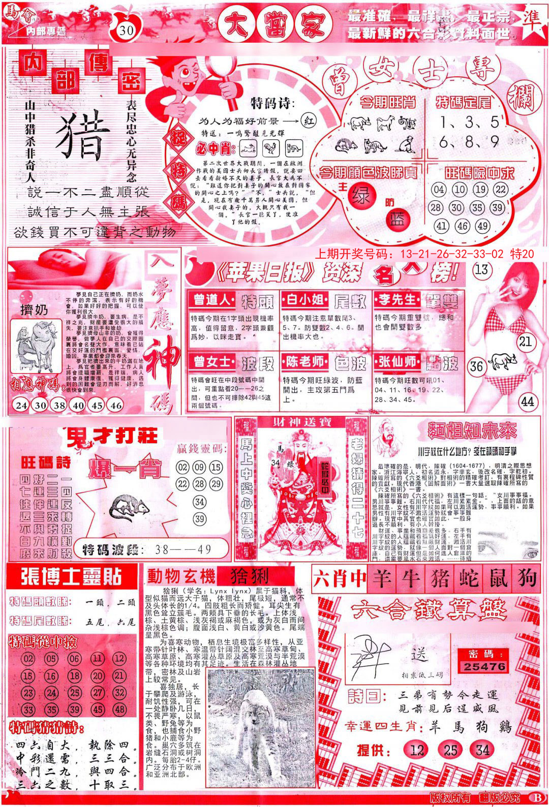 2024216期彩卷后庄B