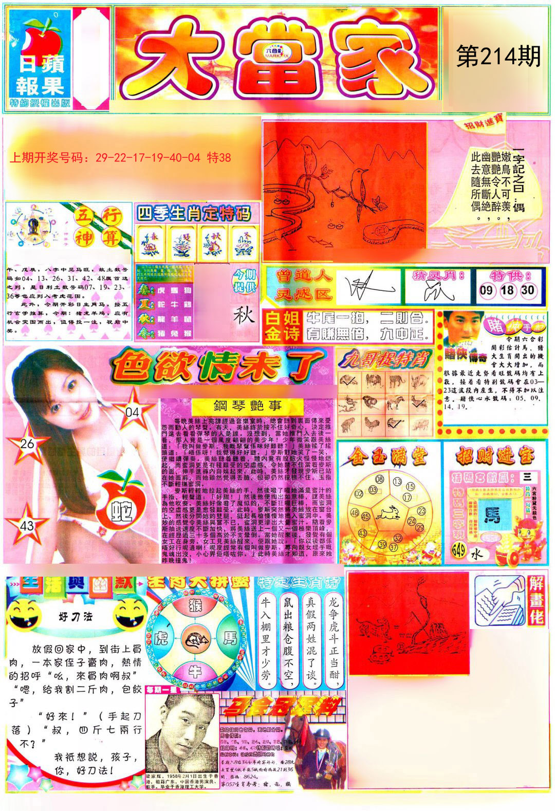 2024214期彩卷后庄A