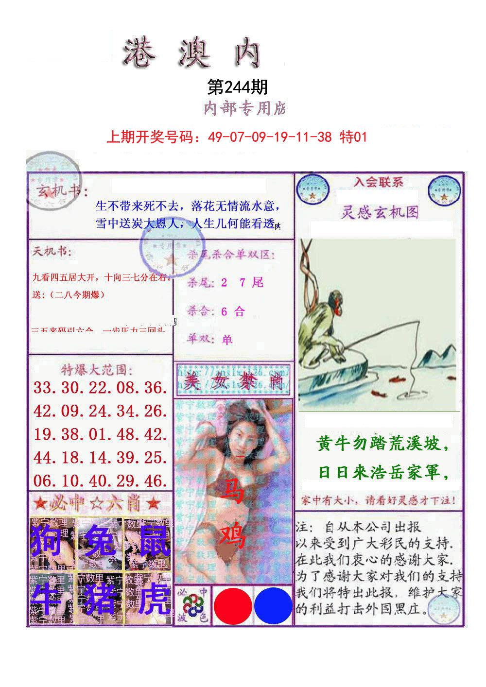 2024244期港澳内幕报