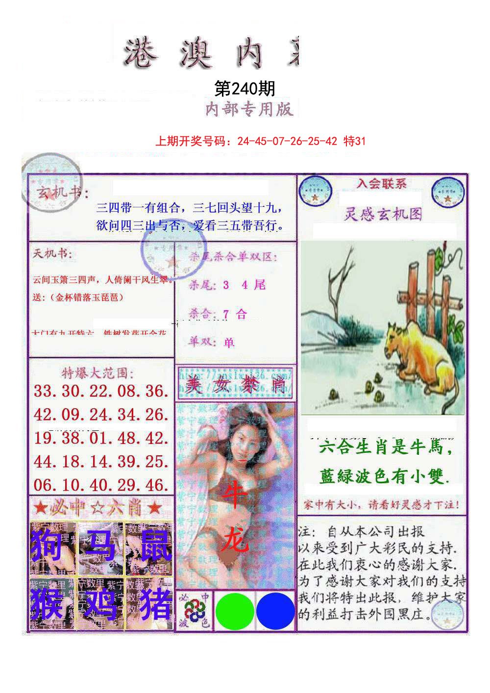 2024240期港澳内幕报