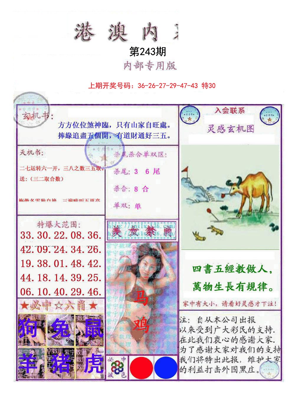 2024243期港澳内幕报