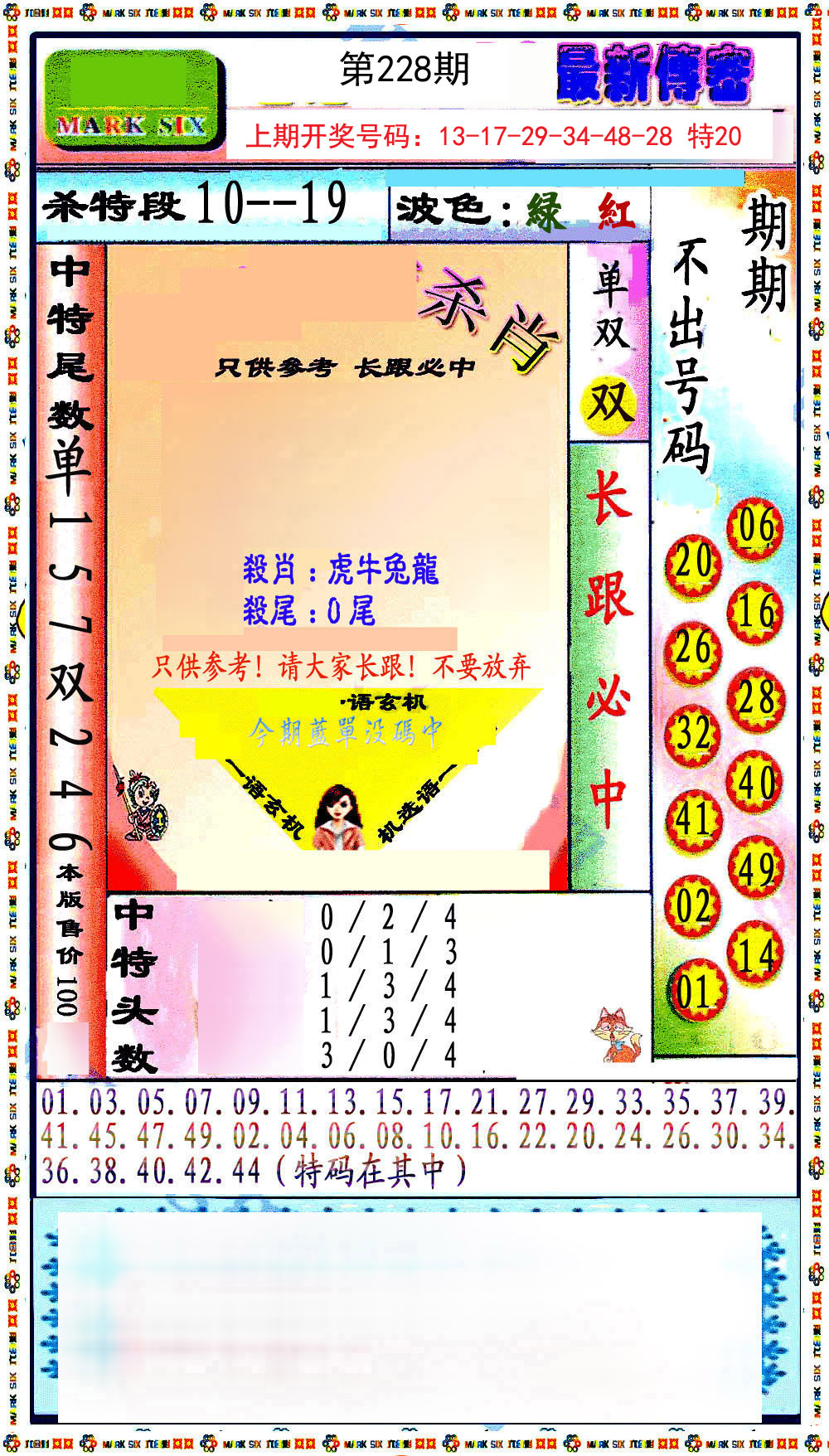 2024228期最新传密绝杀6肖