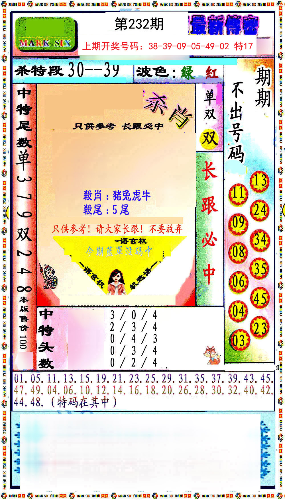 2024232期最新传密绝杀6肖