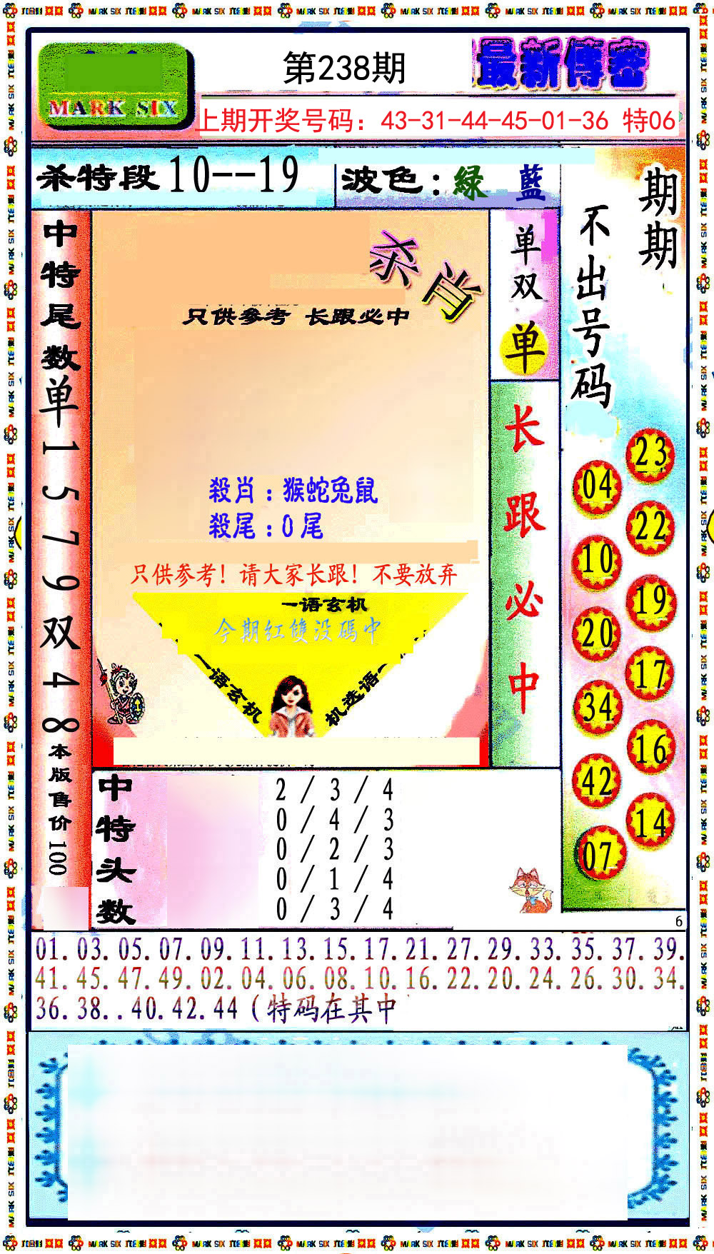 2024238期最新传密绝杀6肖