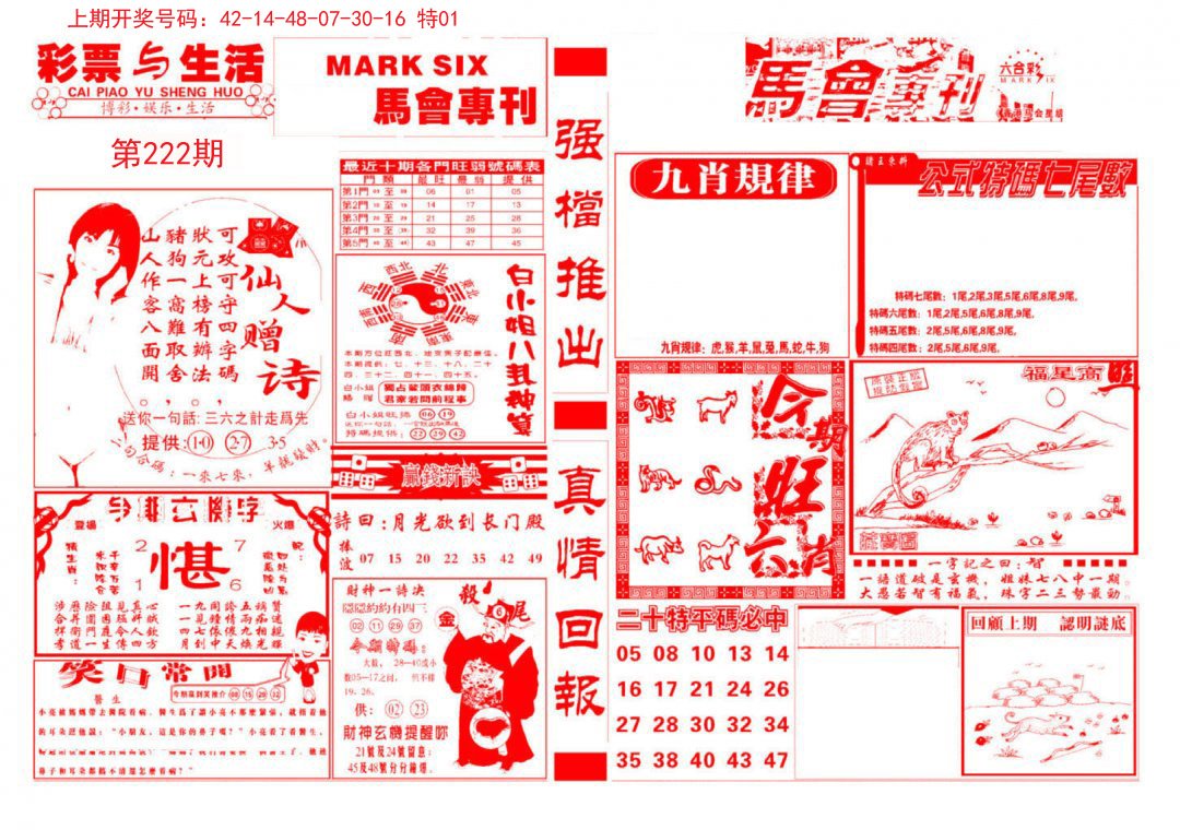 2024222期马会专刊A