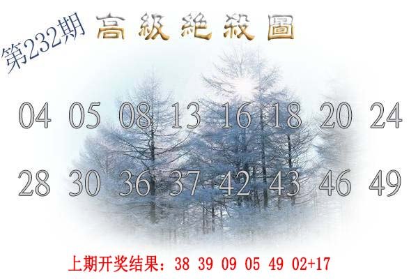 2024232期高级内部绝杀