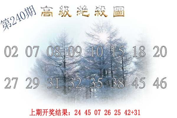 2024240期高级内部绝杀