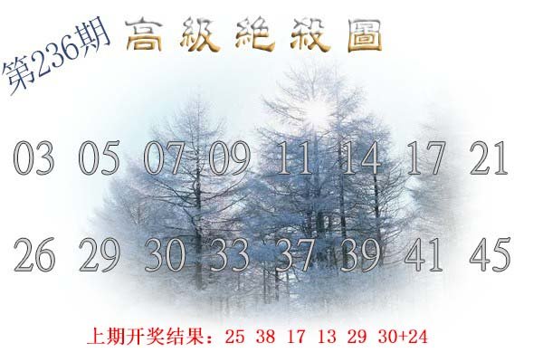 2024236期高级内部绝杀