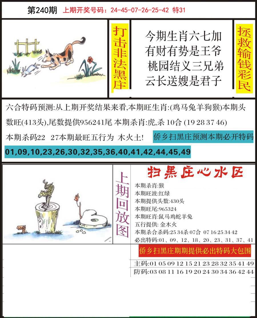 2024240期侨乡狂扫黑庄