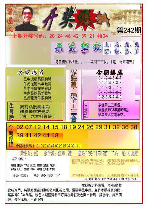 2024242期开奖爆料(新图推荐)