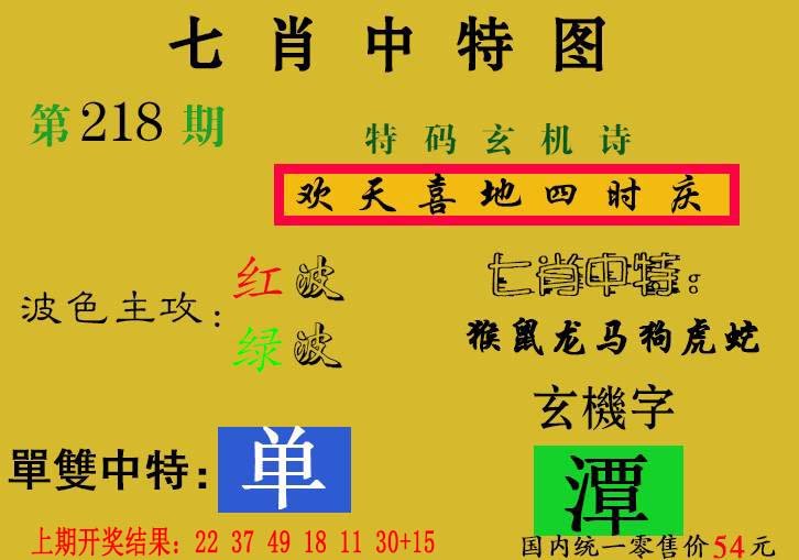 2024218期七肖中特