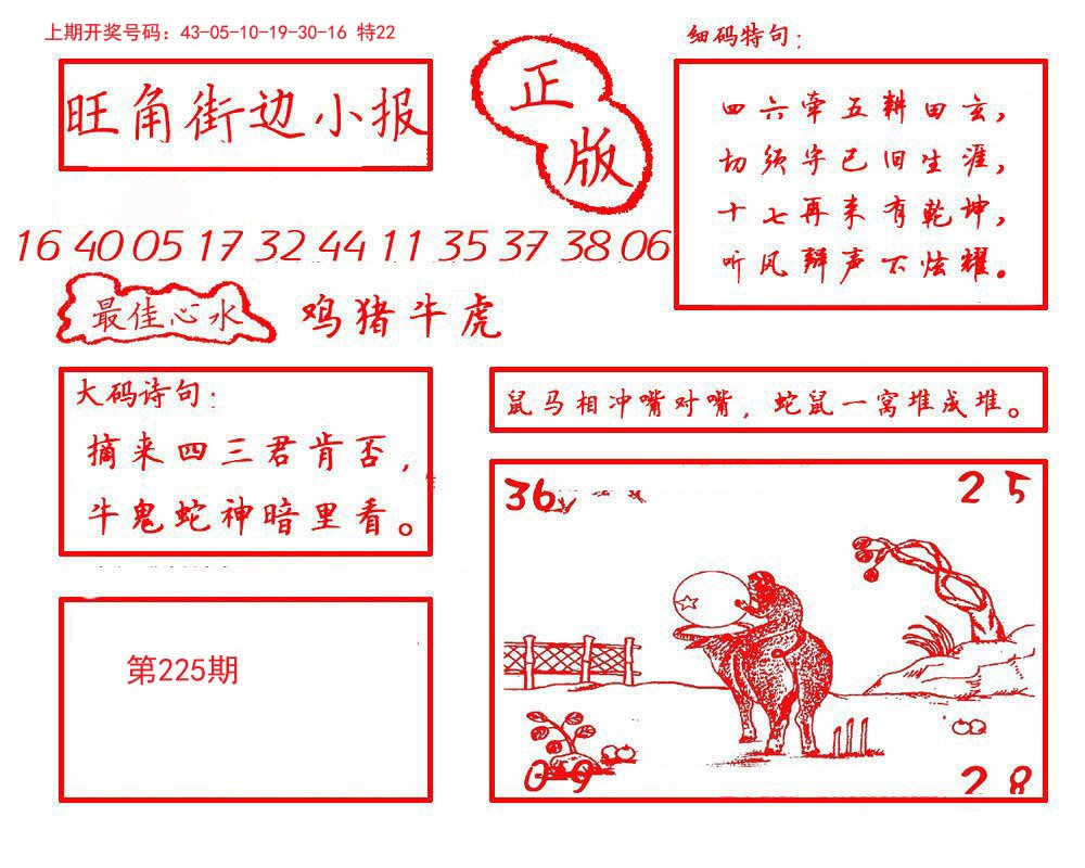2024225期旺角街边小报