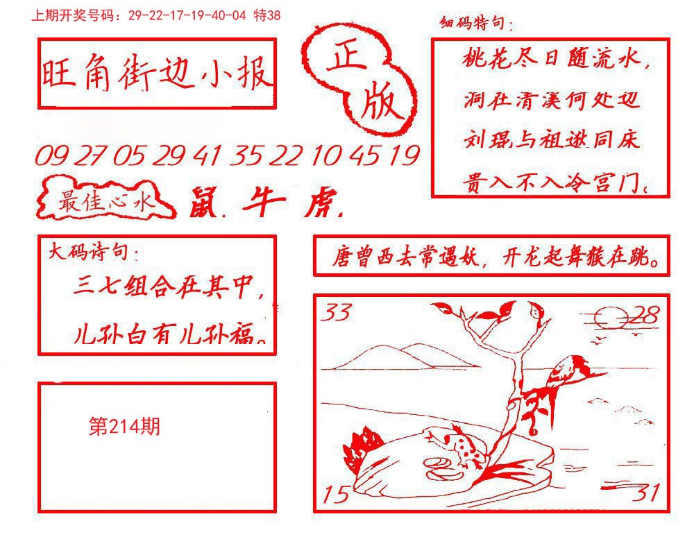 2024214期旺角街边小报