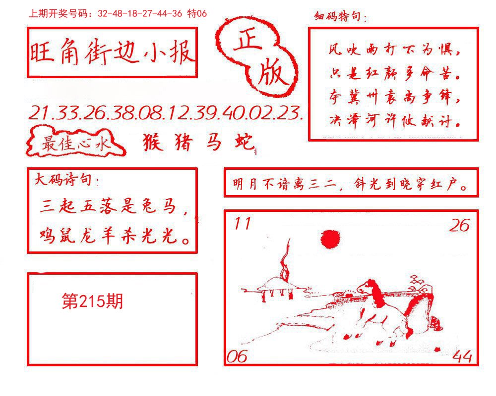 2024215期旺角街边小报